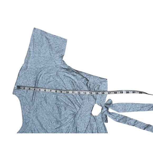 Aerie Heather Gray Twist Front Crop Top 100% Cotton Size XS Womens - Picture 7 of 9